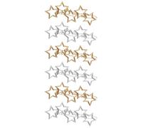 Zerodeko 6 Pinzas Pelo Pequeñas de Aleación Forma de Estrella, Horquillas Laterales para Cabello Grueso y Fino, Accesorios Decorativos para Mujeres y Niñas, Color Dorado y Plateado, Uso