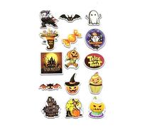 Zerodeko 72 Pegatinas de Halloween de Dibujos Animados Impermeables de PVC, Gruesas y Únicas para Bicicleta y Maleta de Viaje, Diseño de Moda Adolescentes Varios Estilos