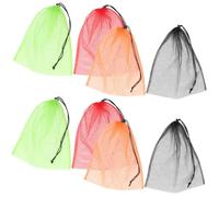 Zerodeko 8 Bolsas Pequeñas De Malla con Cordón Plegables para Playa De Poliéster para Viajes