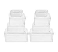 Zerodeko 8 Cajas de Comida Miniatura para Casas de Muñecas de Plástico Realistas, Accesorios de Almacenamiento para Juegos de Simulación y Decoración