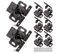 Zerodeko 8 Juegos de Cerraduras de Doble Rodillo para Armarios y Cajas de Almacenamiento, Material de Hierro Resistente, Uso Versátil para Puertas y Muebles