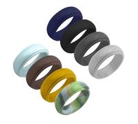 Zerodeko 8 piezas Anillos de Silicona Ergonómicos para Hombre y Mujer de Colores Transpirables y Flexibles para Deportes al Aire Running Senderismo y Actividades Físicas