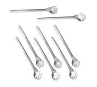 Zerodeko 8 Piezas Cucharillas de Café Huecas Inoxidable para Café Postres y Helados Utensilios Compactos para Hogar Oficina y Cafetería