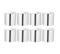 Zerodeko 8 unidades 24/410 Tapa de plástico aluminizado a presión | Tapas de repuesto para botellas de loción | recargables para dispensadores de champú y líquidos (diámetro interior de 24 mm)
