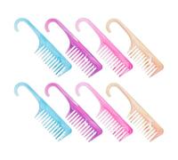 Zerodeko 8piezas Peine Curvo de Dientes Anchos para Cabello Húmedo o Seco Peine Desenredante para Rizos y Pelucas para Hombres y Mujeres Casa