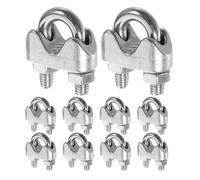 Zerodeko Abrazaderas para Cables de Acero Inoxidable M10 10 Unidades Perno en U Grapas Metálicas Resistentes para Sujeción Firme de Cables en Construcción y Aplicaciones Marinas