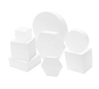 Zerodeko Accesorios Fotográficos para Joyería 8 Piezas Figuras Geométricas de Espuma en Tonos Claros para Fotografía de Productos y Maquillaje, Fondo para Estudio Estilo Varios Estilos