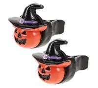 Zerodeko Accesorios para Coche en Resina Naranja, Clips de Ventilación Únicos de Halloween Ambientador de Terror 2 Piezas para Decoración de Halloween y Fiesta Verano