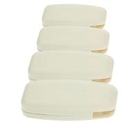 Zerodeko Accesorios para Persianas Enrollables, 4 Pesos de Cadena Beige en Material Pom Forma Cuadrada, Ideales para Cortinas de Gasa y Persianas Venecianas en Interiores