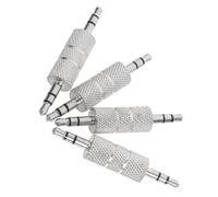 Zerodeko Adaptador de Audio 3,5 Mm Macho a Macho Metálico, Extensor de Cable Auxiliar Compacto y Ligero, Conector de Conversión de Audio para Micrófono y Equipos Electrónicos, Pack de 4