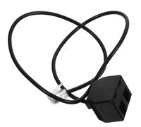 Zerodeko Adaptador de Cable Telefónico Rj9 4P4Cy Negro Divisor de Línea Fija Conector Macho a Doble Hembra para Teléfonos y Máquinas de Capacitación Cable Extensión para Conferencias y
