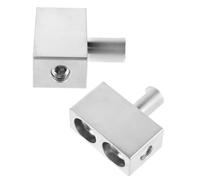 Zerodeko Adaptador de Entrada para Amplificador de Coche de Alta Potencia Terminal Doble de Aleación de Aluminio Conector de Cable para Audio de Automóvil 2 Unidades Compatible