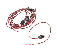 Zerodeko Adaptador de Hebilla para Batería de 9 V Tipo I con Cable de 300 MM Conector de Pinza con Carcasa de Plástico Rígido 8 Piezas para Pastillas y Equipos de Audio Profesionales