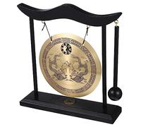 Zerodeko Adornos De Gong De Cobre Decoración De Abanicos De Mano Árbol del Dinero Chakras Decoración De Chakras Accesorios Gongs En La Guía Soporte De Gong Kit De Árbol De Bonsái Platos