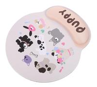 Zerodeko Alfombrilla de Ratón Bonita Beige Diseño de Dibujos Animados de Perro Reposamuñecas Ergonómico de Silicona Antideslizante para Oficina Soporte Cómodo para Muñeca de Ordenador