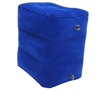 Zerodeko Almohada de Viaje Inflable Compacta Azul Oscuro Cojín Reposapiés Ajustable para Aliviar Presión y Mejorar Circulación en Vuelos Largos
