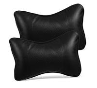 Zerodeko Almohadas Cervicales para Coche Ergonómicas 2 Piezas Negras, Soporte para Cuello, Diseño en Forma de Hueso, Transpirables y Suaves, Uso Todo el Año, Accesorio de Viaje