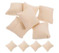 Zerodeko Almohadas Pequeñas de Terciopelo Beige para Exhibición de Joyas, 20 Piezas, Cojines para Pulseras y Relojes, Organizador de Exhibición Multifuncional para Collar y Brazalete,