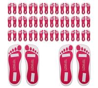 Zerodeko Almohadillas Adhesivas Para Bronceado En Aerosol Para Pies 25 Pares Desechables Ajustables Protectores Profesionales Para Uso En Salón y Eventos Sin Sol Rosa Fucsia