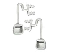 Zerodeko Almohadillas Nasales para Gafas Ópticas, Soporte Metálico de Níquel de Alta Durabilidad, Diseño Insertable Doble Pata para Monturas, 1 Par, Accesorio para Reparación y Ajuste