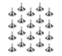 Zerodeko Almohadillas Protectoras para Muebles Clavos M8 X 20mm Antideslizantes Niveladores Ajustables para Patas de Mesa Negras 20 Unidades Uso en Suelo y Muebles