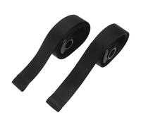 Zerodeko Anclaje de Puerta de Resistencia Ajustable para Bandas de Ejercicio, Material de Nylon Negro, 2 Piezas Compactas para Entrenamiento en Casa y Gimnasio