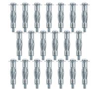 Zerodeko Anclajes para Paredes Huecas de Acero 5x52 Mm 20 Piezas Tornillos para Placas de Yeso, Fijador de Cavidades Resistente para Pladur y Paredes Delgadas, Anclajes de Alta Resistencia