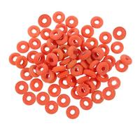 Zerodeko Anillos Alta Elasticidad de Goma Naranja 100 Unidades y Diseño Especial para Castración de Ganado y Ovejas para Castrar Animales Macho en Granja