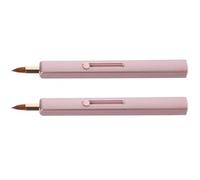 Zerodeko Aplicadores Retráctiles para Labios 2 Piezas Tapa Protectora, Pinceles Portátiles para Barra y Brillo de Labios, Accesorios de Maquillaje para Mujeres