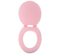 Zerodeko Asiento de inodoro de espuma rosa con funda acolchada y cierre lento, diseño en forma de O para reemplazo en baños residenciales y hoteleros, accesorios para baño silenciosos
