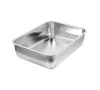 Zerodeko Bandeja de Asar Rectangular Inoxidable Bandeja para Alimentos Ligera y para Cocinas Restaurantes y Servicio Mesa
