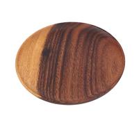 Zerodeko Bandeja de Madera Decorativa para Servir Frutas Plato Redondo de Madera para Hogar para Cocina y Comedor Uso Multifuncional como Plato de Pasteles o Snacks