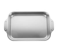 Zerodeko Bandeja para Asar Pescado, Fuente Rectangular para Asar de Acero Inoxidable, Plata, Portátil, Resistente a Roturas, para Pescado y Marisco, Restaurante y Hotel,