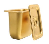 Zerodeko Bandeja para baño maría, tamaño 1/9, recipiente rectangular para | Bandeja de acero inoxidable para buffet, ideal para catering, parrilla, asado, preparación de comidas y servicios de