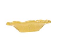 Zerodeko Bandeja para Botellas de Aceite Esencial de Cerámica Amarilla Cuenco de Aromaterapia para SPA Difusor y Almacenamiento Superficie Lisa Fácil de Limpiar para Salones de Belleza y