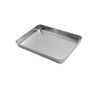 Zerodeko Bandeja para Hornear de Acero Inoxidable, Antiadherente, Plata | Uso Diario Profesional y Doméstico, Limpieza Fácil, Superficie Lisa y Brillante, para Panadería y Cocina