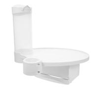 Zerodeko Bandeja portavasos para sillón - Bandeja bucal para pañuelos - Portavasos blanco - Organizador de equipos para sala de procedimientos clínicos