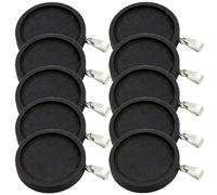 Zerodeko Bandejas Colgantes Redondas de Madera Bisel Negro de 25 Mm, 10 Piezas para Hacer Joyas Diy, Base para Colgantes y Accesorios de Bisel para Pulseras y Dijes