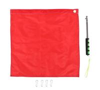 Zerodeko Bandera de Señales Manual, Bandera del Árbitro, Asta Telescópica Extensible, Acero Inoxidable y Metal, Resistente al Clima, Ajuste Instantáneo, para Competición y Eventos