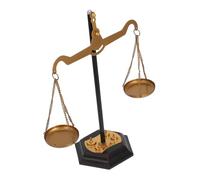 Zerodeko Báscula de Metal para Decoración de Escritorio Adorno Vintage con Diseño Artesanía Metálica Duradera y Estética Moderna para Oficina y Hogar