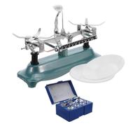 Zerodeko Báscula Mecánica de Laboratorio con Doble Plato de 500g, Precisión y Calibración Completa, Herramienta Didáctica para Enseñanza en Física y Química