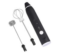 Zerodeko Batidor Eléctrico Recargable para Huevo y Espuma de Leche, 3 Velocidades Ajustables, Batería Integrada Carga Usb, Color Negro, Uso Doméstico en Cocina, Compacto y Portátil