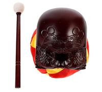 Zerodeko Bloque Del Templo Budista De Acrílico 4 Pulgadas Cojín y Martillo, Herramienta Para Recitar Sutras y Meditación, Imitación Madera Ligera y Duradera Para Uso Doméstico y Religioso