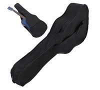 Zerodeko Bolsa de Guitarra Acústica Negra de Tela Oxford 600d con Cremallera Lateral y Bolsillo Frontal Grande, Ligera y Resistente para Transporte Manual