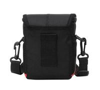 Zerodeko Bolsa para Cámara Digital de PU Resistente, Tamaño Medio, Color Negro, Correa Ajustable para Transporte Portátil, Adecuada para Fotografía y Viajes con Cámaras de Objetivo Largo