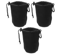 Zerodeko Bolsa para Lentes de Cámara L Grande, 3 Unidades Cordón Ajustable y Clip Reforzado, Estuche de Almacenamiento para Fotografía y Actividades al Aire Libre