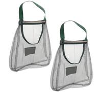 Zerodeko Bolsas Colgantes Reutilizables para Verduras y Frutas 2 Unidades Malla Transpirable Verde Organizador Compacto para Almacenamiento en Cocina y Hogar