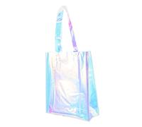 Zerodeko Bolso Tote Holográfico De PVC Bolsa De Compras Reutilizable De Gran Capacidad para Viajes y Ocasiones Al Aire Diseño y Fácil De Limpiar