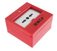 Zerodeko Botón Manual de Alarma contra Incendios Cumple Normas de Seguridad Rojo de Plástico Activación Rápida para Instalaciones Públicas y Corredores