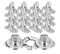 Zerodeko Botones de Tornillo para Lonas Marinas, Lote de 20 Cierres Giratorios en Hierro Galvanizado Tornillos para Montaje Seguro en Exteriores